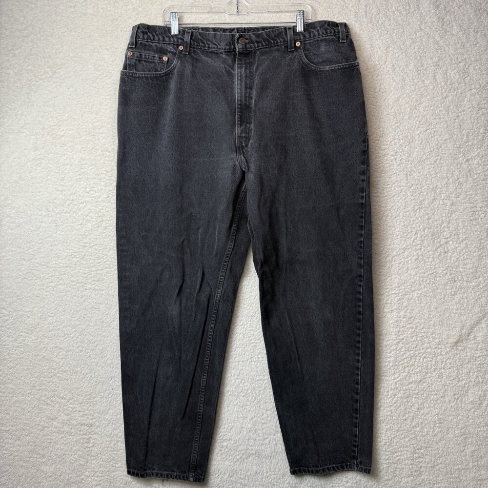 Vintage 90s Levi's 560 Black Jeans Made USA Loose Fit Tapered Leg Men's 40x31